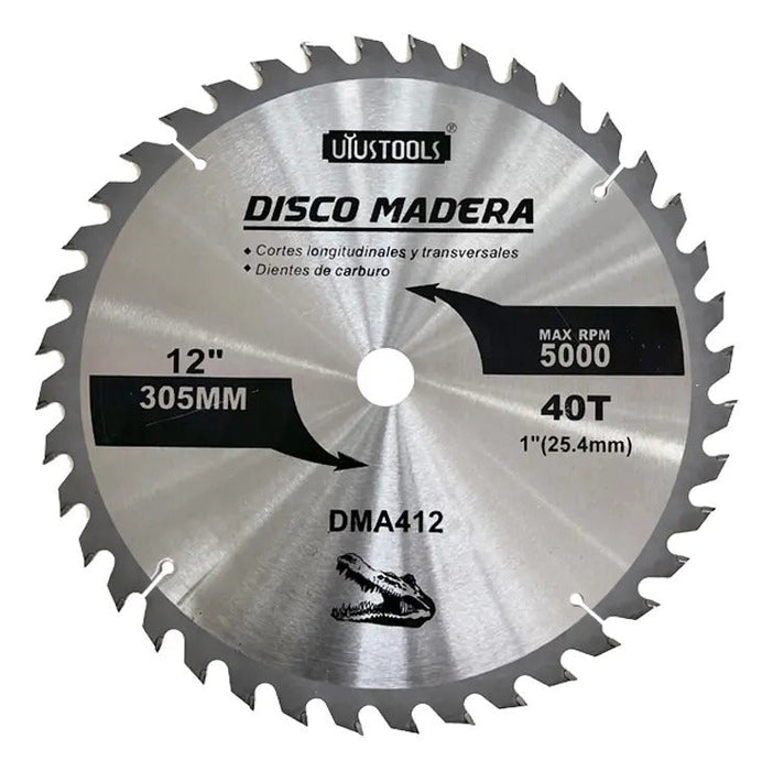 Disco Sierra 12" x 40 Dientes Madera