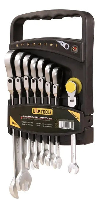 Juego Llave Combinada C/rachet 8pcs
