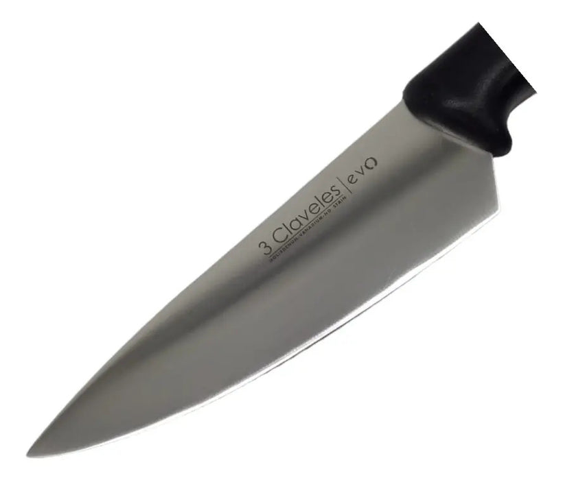 Cuchillo De Cocina Chef Cocinero 15cm Acero 3 Claveles Evo Color Negro
