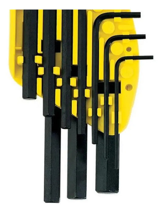 Llave Allen Stanley De 1/16 A 3/8 Con 10 Piezas