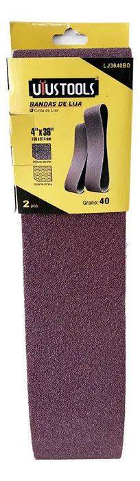 Set 2 Pcs Bandas de Lija 4 x 36 40#