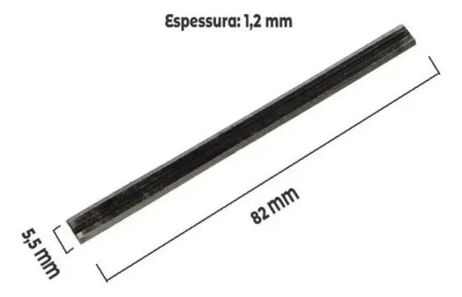Set 2 Cuchillas Hss Para Cepillo Carpintero 82x5.5x1.2mm Ingco