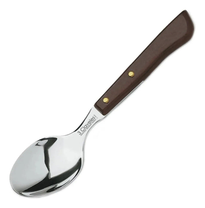 Cuchara 9cm Inox Mango Madera Tres Claveles