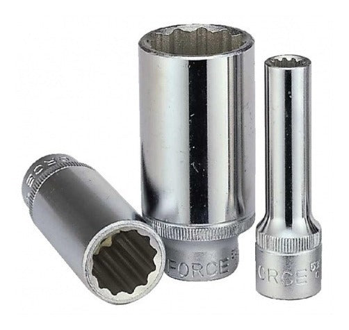 Dado 3/8" Poligonal Largo 8 Mm Force