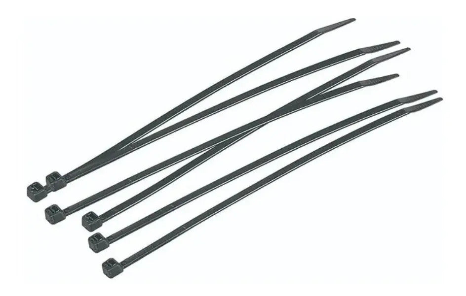 Bolsa Amarras Plásticas Negra Tactix 300mm 100pzas