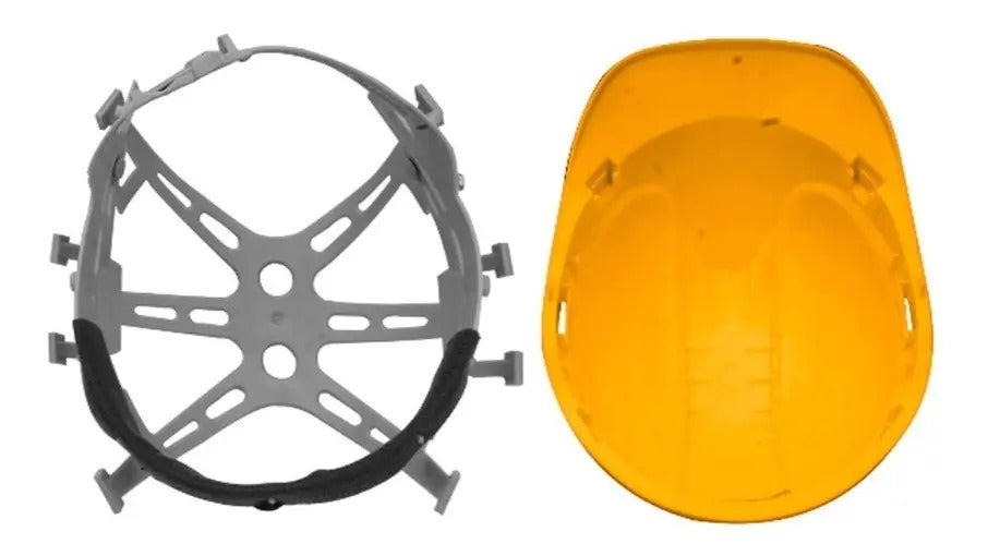 Casco de Seguridad Amarillo con Barbiquejo Ingco