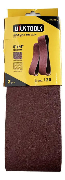 Set 2 Un Banda De Lijas 4" x 24" #120