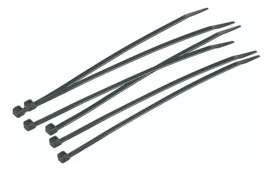 Bolsa Amarras Plásticas Negra Tactix 350mm (100pzas)