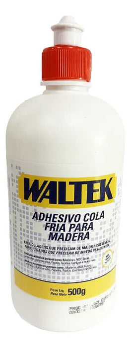 Adhesivo Cola Fría para Madera 500g Waltek