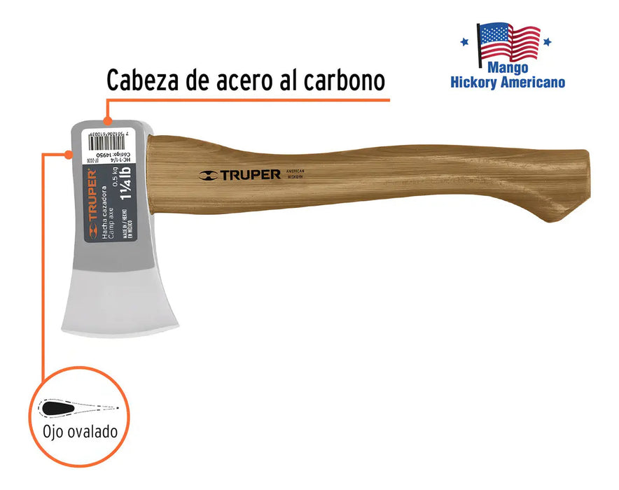Hacha de Mano Truper 500g Acero
