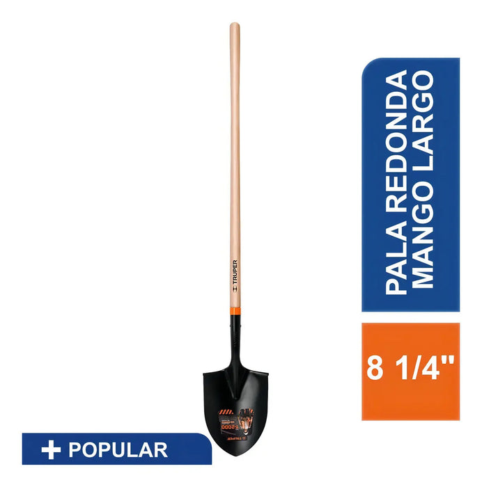 Pala T-2000 Redonda Mango Largo 45' Truper Negro