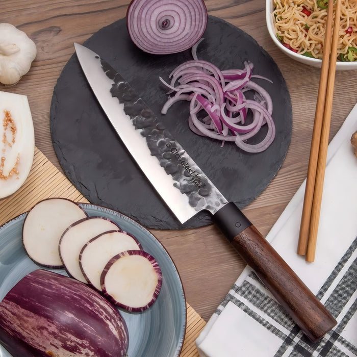 Cuchillo Cocinero 3 Claveles Osaka 20 Cms - 8 Marrón Oscuro