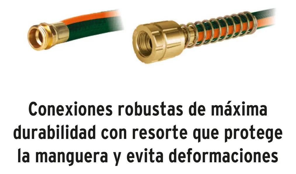 Manguera 1/2'' Reforzada con Conector Metal Truper 20 Mts Verde