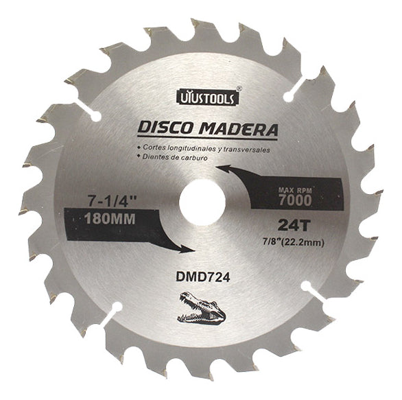 Disco Sierra 7 1/4" Madera X 24 Dientes