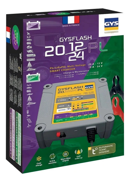 Cargador Baterias Gysflash 20.12/24 Pl