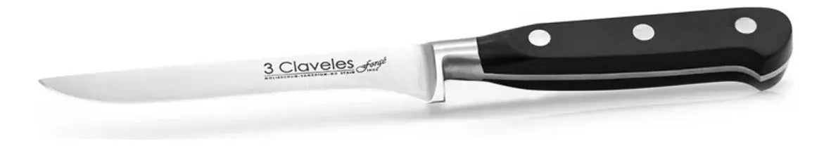 Cuchillo Deshuesar 13 Cm Forjado Forge 3 Claveles Negro