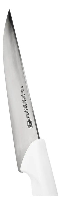 Cuchillo Carnicero Filarmonica 20 Cm Acero Inoxidable Mango Ergonómico Blanco
