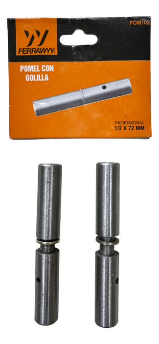 Set 2 Pcs Pomel con Golilla 1/2 x 72mm