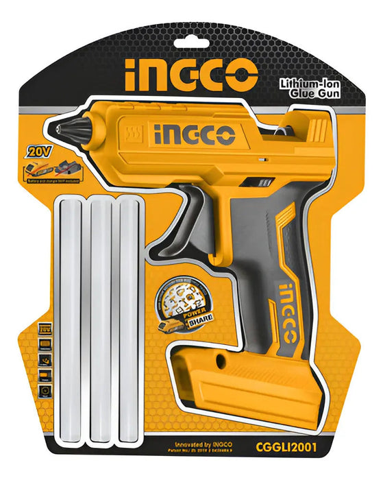 Pistola Silicona Caliente a Batería 20V Ingco