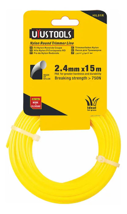Nylon Orilladora 2,4mm X 15mts Corte Rapido