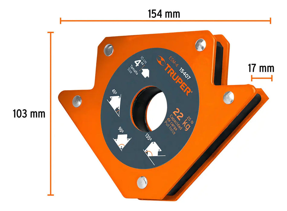 Escuadra Magnética Precisa Para Soldar De 102mm Truper
