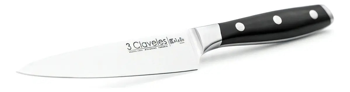 Cuchillo Cocinero 3 Claveles 13cm Negro