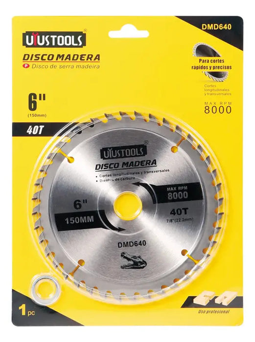 Disco Sierra 6" x 40 Dientes Madera