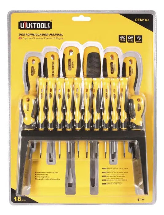Destornillador Manual Juego X 18pc Dem18j