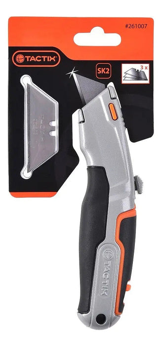 Cutter Cartonero Trabajo Pesado Tactix Hoja Retráctil 15cm