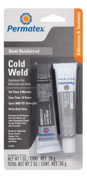 Adhesivo Acero Líquido Epoxi Gris Oscuro Permatex