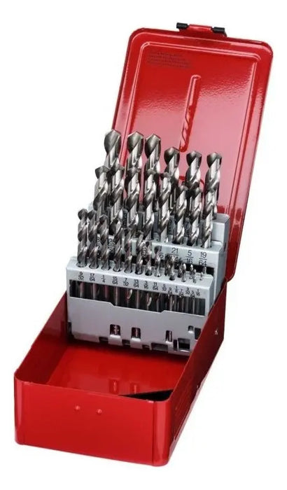 Juego De Brocas Dormer A114 Hp Hss De 1 A 13 Mm Con 25 Piezas