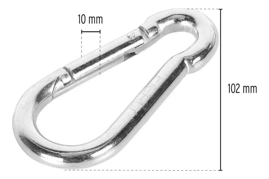 Bandola Mosquetón De Acero 3/8'' Carga 350 Kg