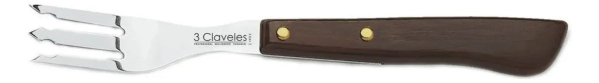 Tenedor 8 Cms Acero Inox Mango Madera