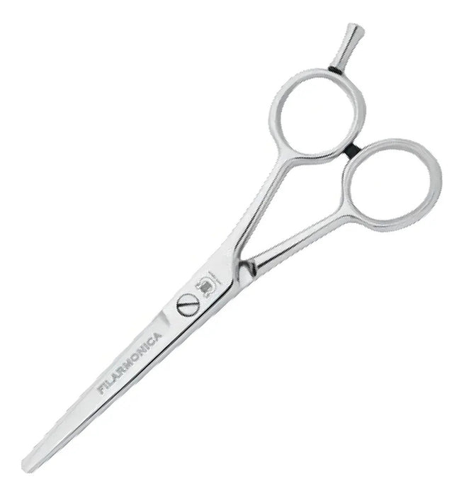 Tijera Filarmonica Filo Navaja Acero Inoxidable 5.5 Pulgadas Peluquería Plateado