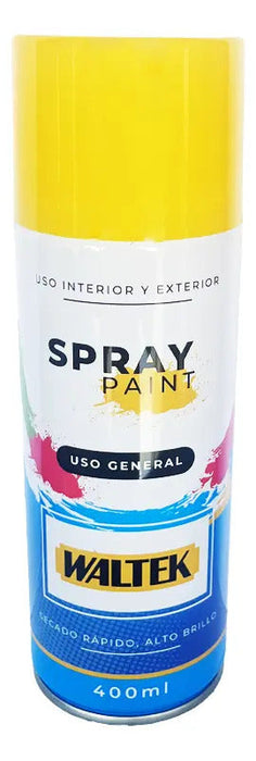 Pintura Spray 400ml/230g Normal Amarillo Rey Waltek