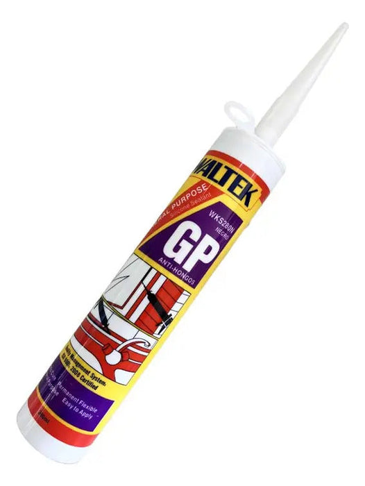 Silicona Tubo Uso General 280ml Negro Waltek