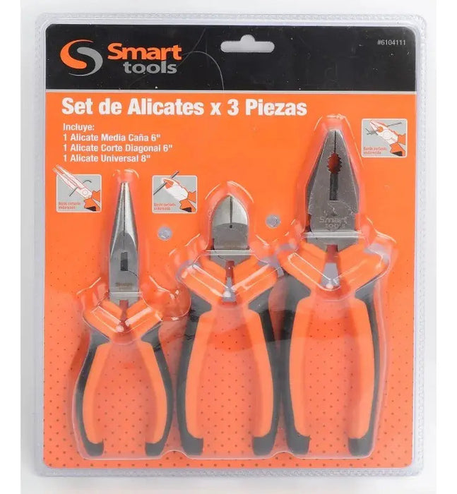 Set 3 Alicates Profesional 6'' y 8''