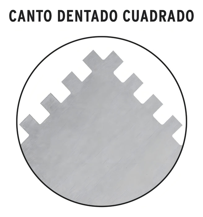 Llana Canto Dentado Cuadrado 6 Remaches 11"