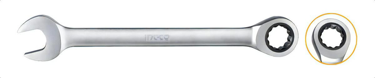 Llave Combinada Industrial Ingco Con Trinquete, 10 Mm