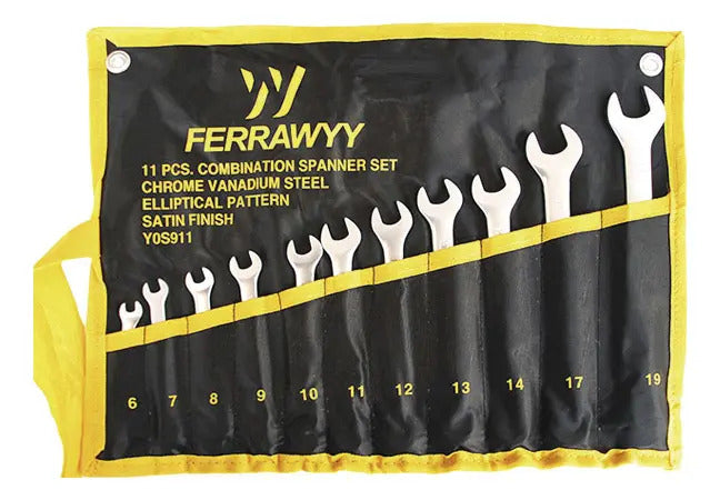 Jgo 11 Pcs Llaves Combinadas Cr-v Satin