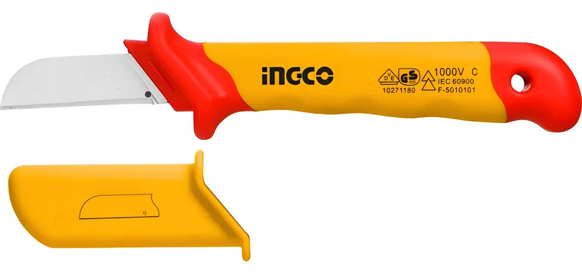 Cuchillo Recto Para Cables 1000v Aislado Ingco Profesional