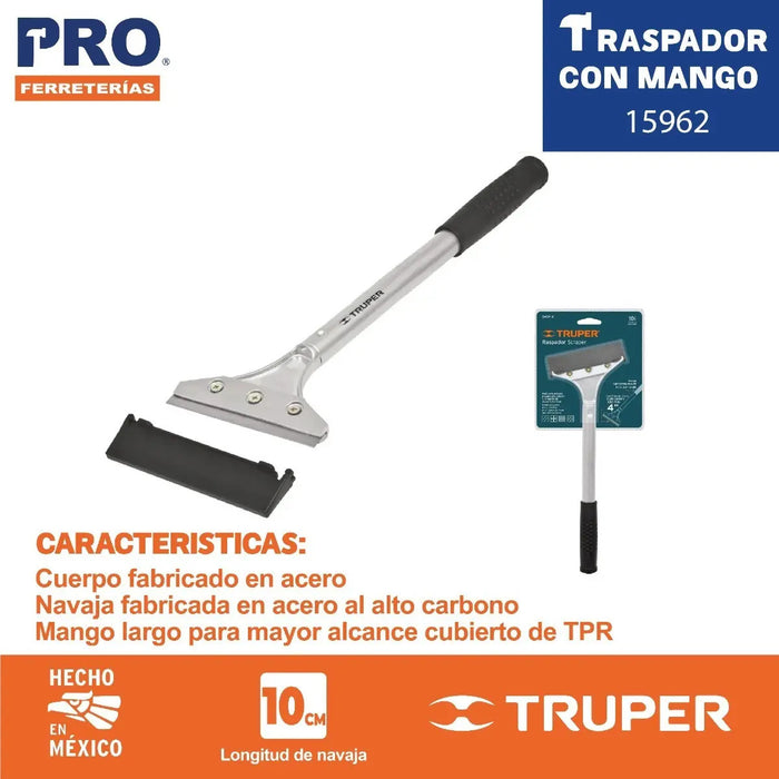 Raspador De Pintura Con Mango De Hoja 10cm Truper