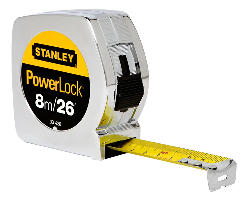 Huincha Medir Flexómetro Caja Aspecto Metalizado 8m Stanley