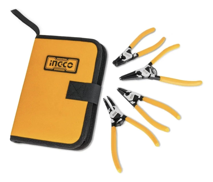 Alicate de Seguros Juego 4 Piezas Ingco