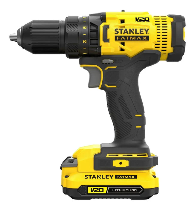 Kit Taladro Atornillador Con 2 Baterías, Cargador y Maleta Stanley
