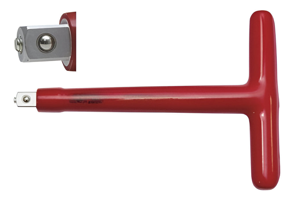 Llave Mango En T 1/2 Aislado 1000v Friedrich Rojo