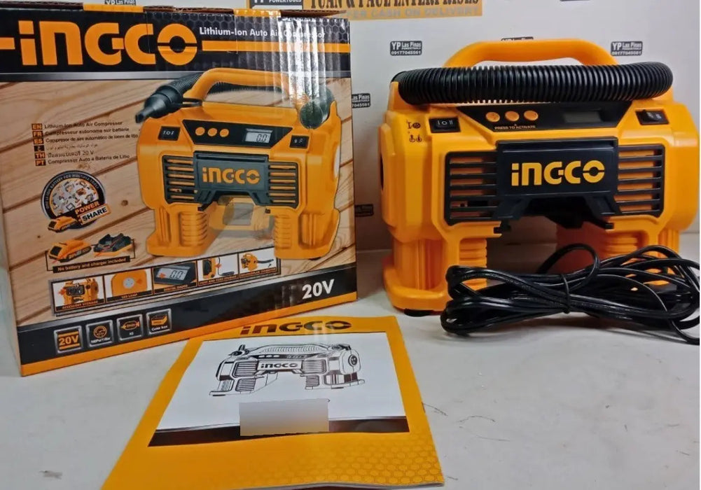 Compresor Para Auto Ingco Amarillo