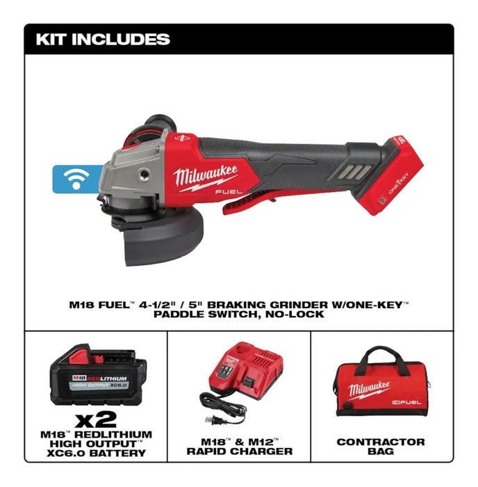 Esmeriladora Angular M18 Fuel One-key 4-1/2" 5" Milwaukee