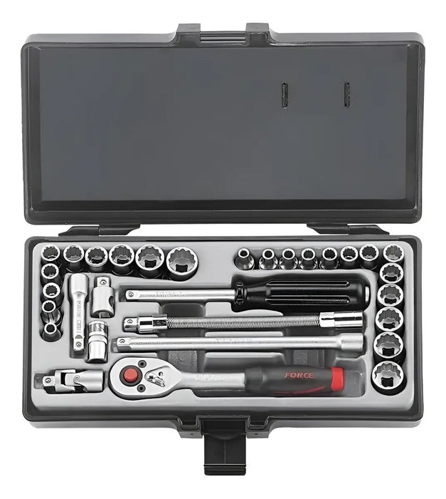 Juego Dados Poligonal 1/4'' Mm./pulg. 31 Pzs