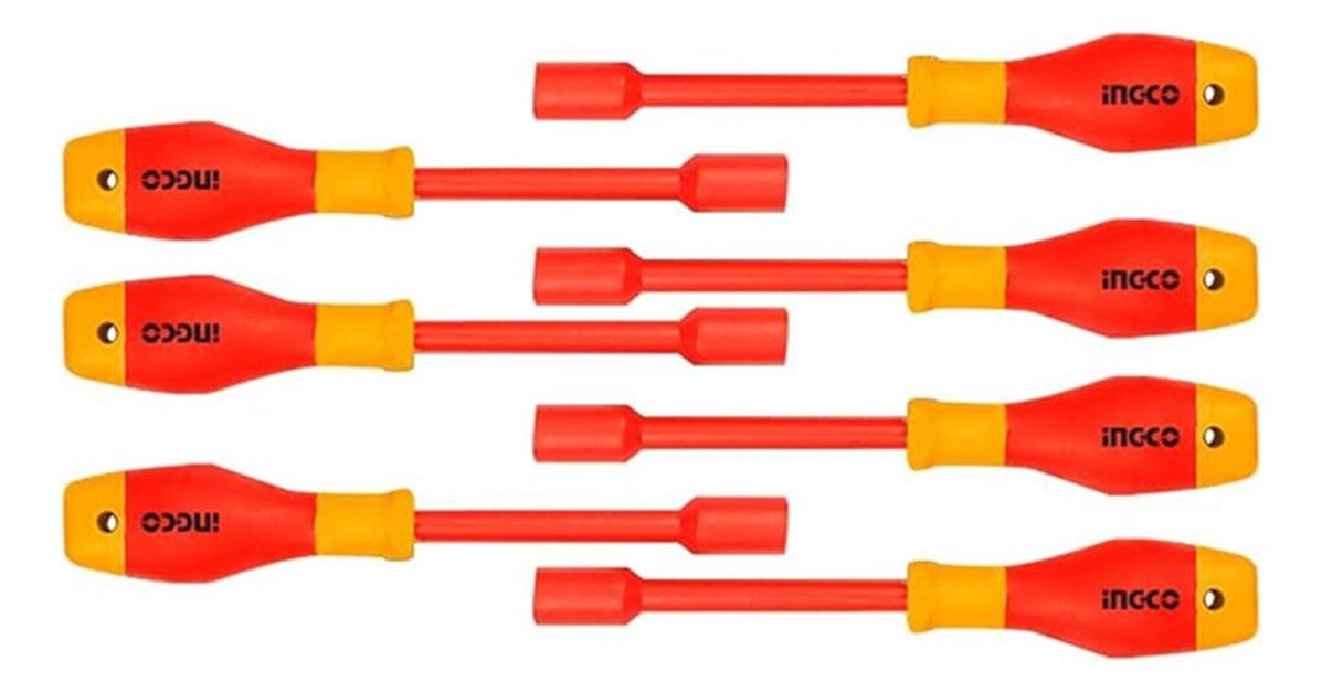 Set Destornilladores Dado Hexagonal Aislado 7 Piezas Ingco